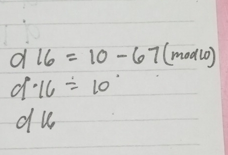 16=10-67 (modco)
d· 16=10
du