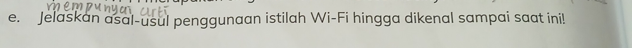 Jelaskan asal-usul penggunaan istilah Wi-Fi hingga dikenal sampai saat ini!