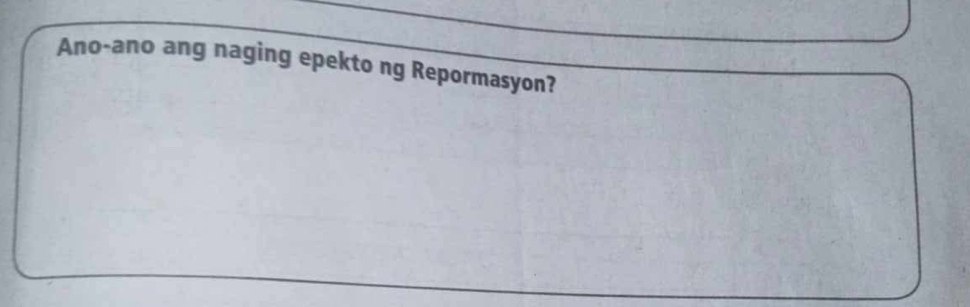 Ano-ano ang naging epekto ng Repormasyon?