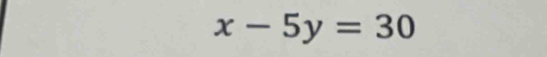 x-5y=30