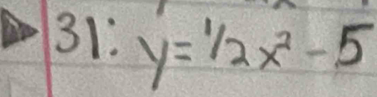 31:y=1/2x^2-5