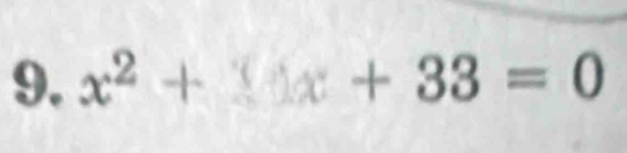 x^2+3x+33=0