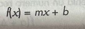 f(x)=mx+b