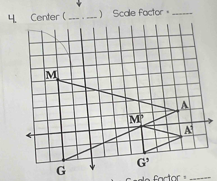 ) Scale factor =_
l          = = _