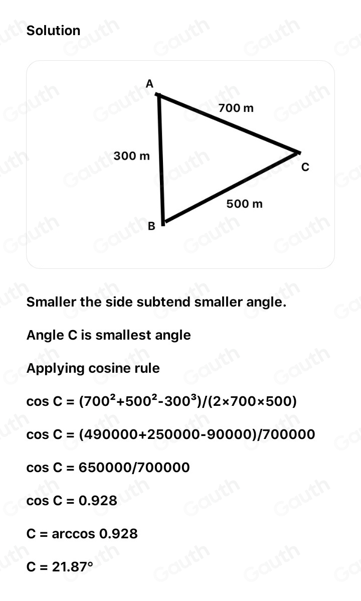 Solved: A marathon swim follows a triangular course marked with three ...