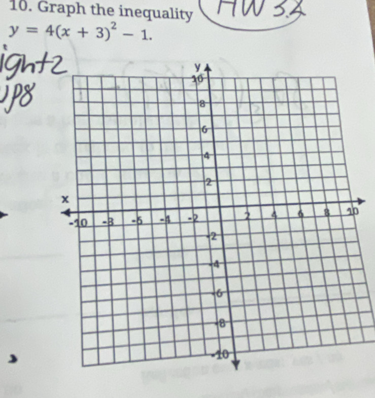 Graph the inequality
y=4(x+3)^2-1. 
0