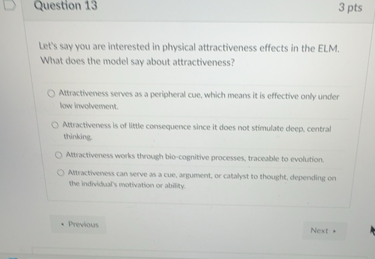 Solved: Let's say you are interested in physical attractiveness effects ...