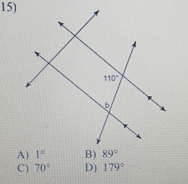 A)
C) 70° D) 179°