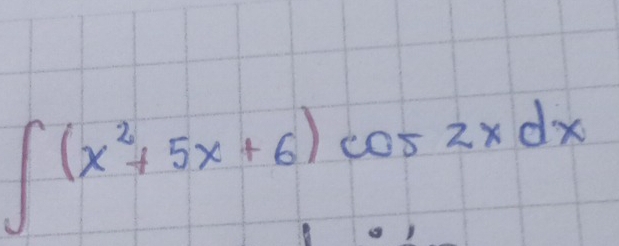 ∈t (x^2+5x+6)cos 2xdx