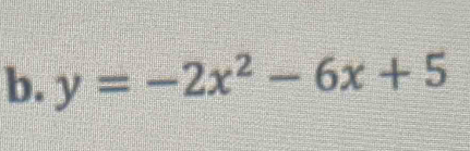 y=-2x^2-6x+5