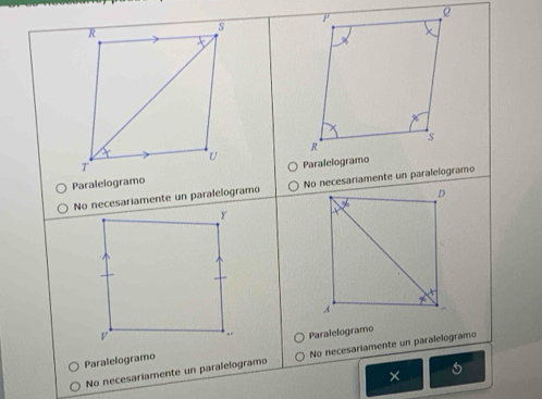 Paralelogramo
No necesariamente un paralelogramo No necesariamente un paralelogramo
ParalelogramoParalelogramo
No necesariamente un paralelogramo No necesariamente un paralelogramo
×
5