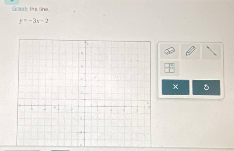 Graph the line.
y=-3x-2
×