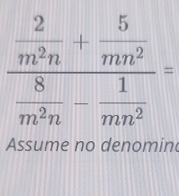 Assume no denomind