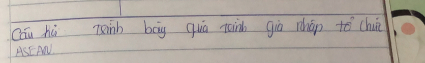 Cāu hú Teinh bāg quā toinb giò rhán to chui 
ASEAN.