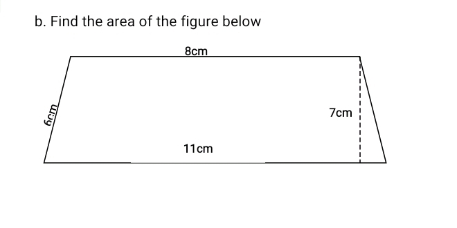 Find the area of the figure below