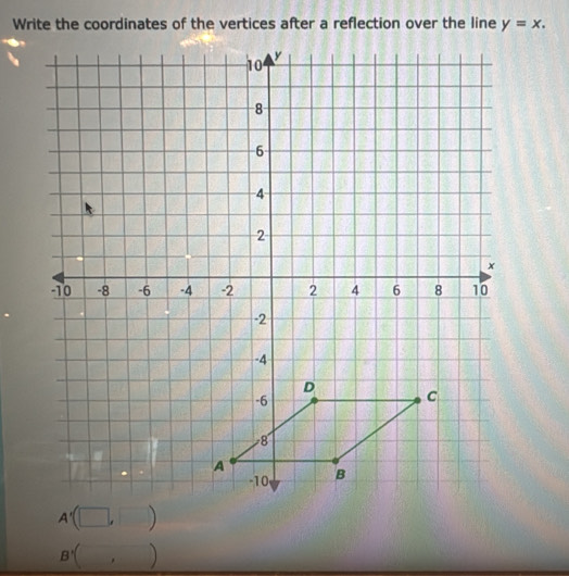 y=x.
B'(,)