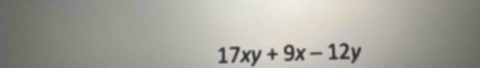 17xy+9x-12y