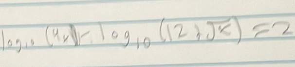 log _10(4x)-log _10(12+sqrt(x))=2