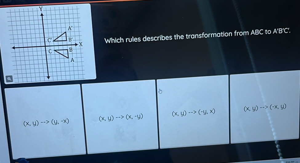 Which rules describes the transformation from ABC to A’B’C’.