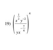 (frac x^(frac 1)2y^(-2)yx^(-frac 7)4)^4