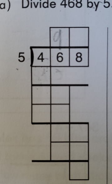 Divide 468 by 5