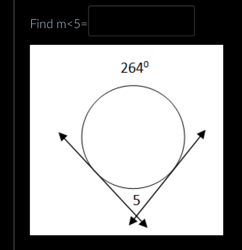 Find m∠ 5=□