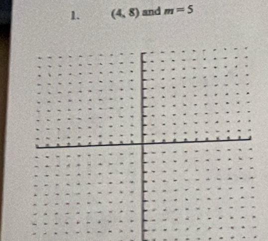 (4,8) and m=5