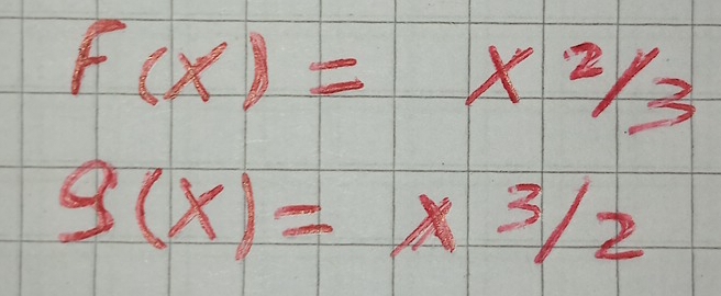 F(x)=x^(2/3
g(x)=x^3)/2