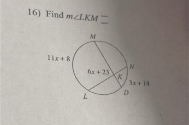 Find m∠ LKM