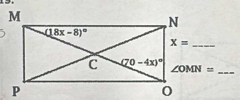 X= _
∠ OMN= _