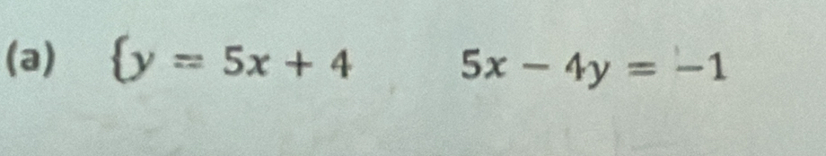  y=5x+4
5x-4y=-1