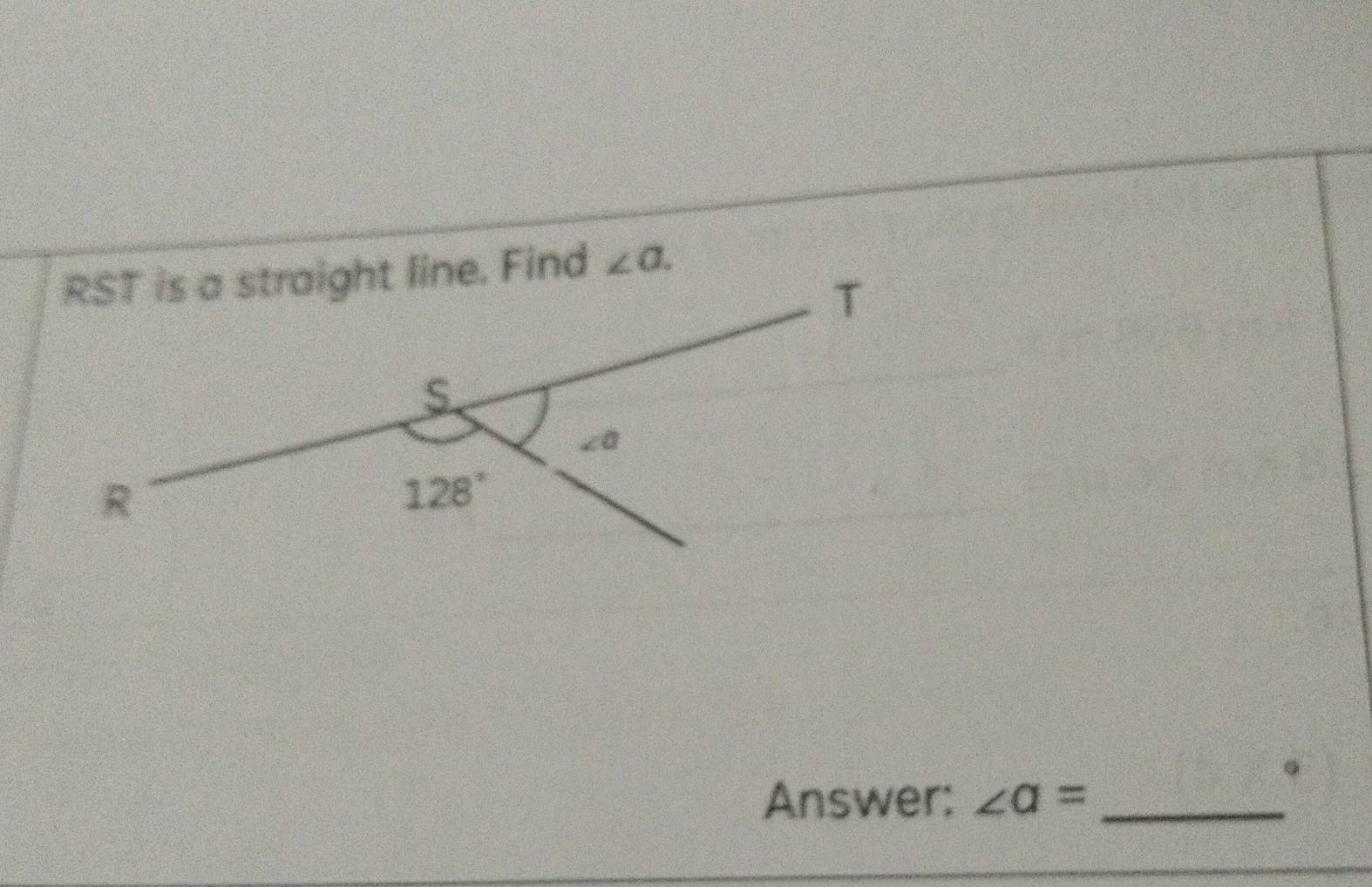 Answer: ∠ a= _