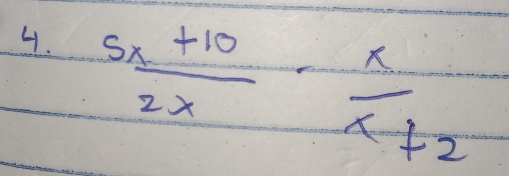  (5x+10)/2x ·  x/x+2 