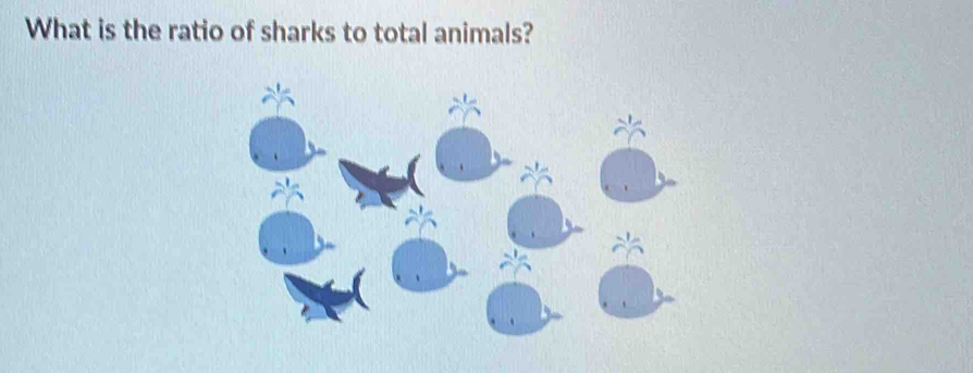 What is the ratio of sharks to total animals?