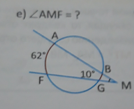 ∠ AMF= ?
M