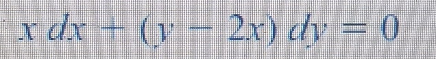 xdx+(y-2x)dy=0