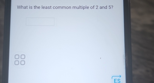 What is the least common multiple of 2 and 5?