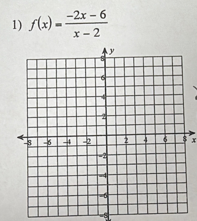 f(x)= (-2x-6)/x-2 
x
-8