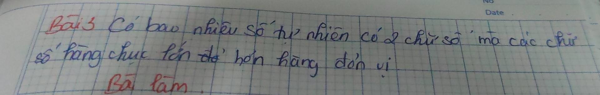 Bais Co bao nhiev so th ohien cod cRisd ma cac chi 
ss hāng chué fn hon Qlāng dàn vi 
Ba Pam.