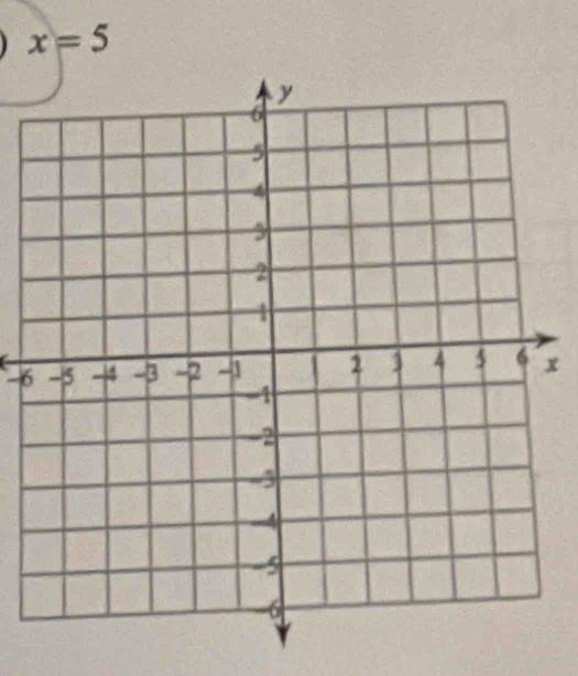 x=5
-6x