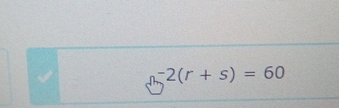 -2(r+s)=60