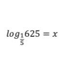 log _ 1/5 625=x