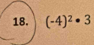 (-4)^2· 3