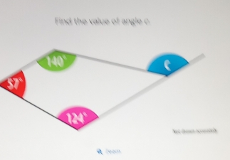 Find the value of angle c
A foom