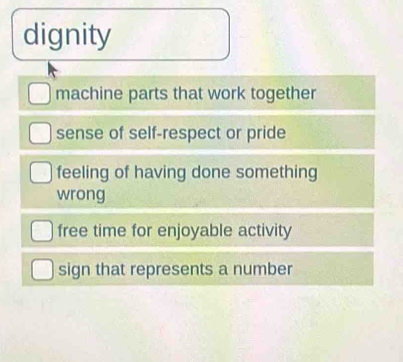 dignity