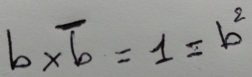 b* overline b=1=b^2