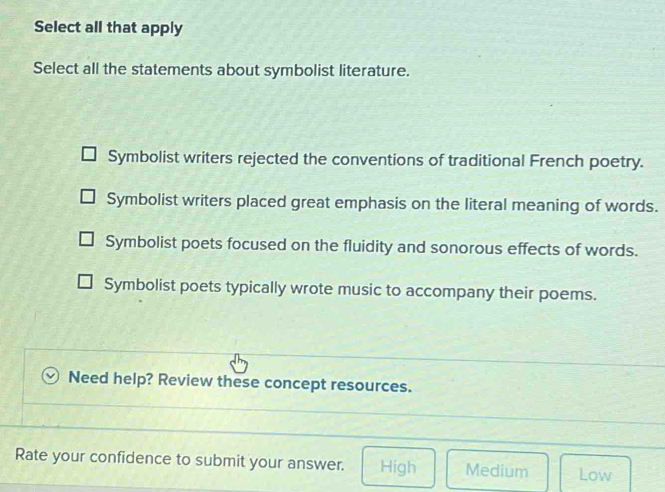 Solved: Select all that apply Select all the statements about symbolist ...