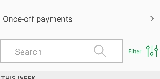 Once-off payments 
Search Filter 
THIS WEEK