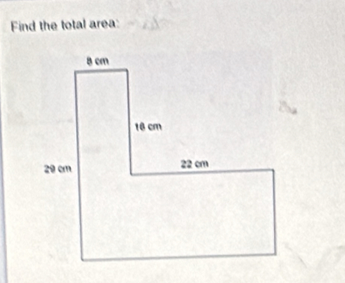 Find the total area: