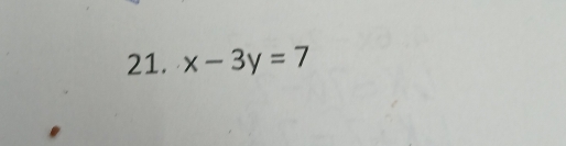 x-3y=7